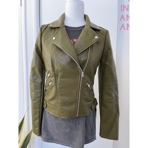 Zara Faux Leather Moto Jacket